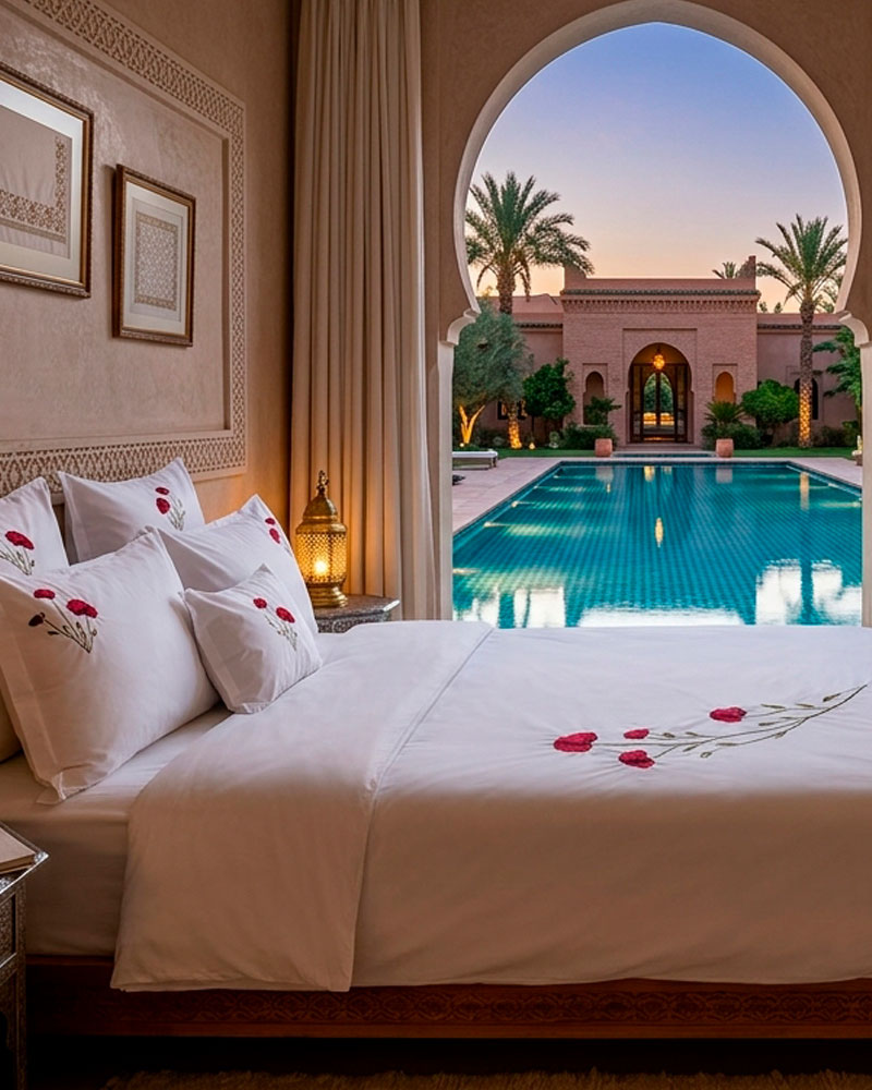 Linge de lit Marrakech Angie Collection Coquelicot